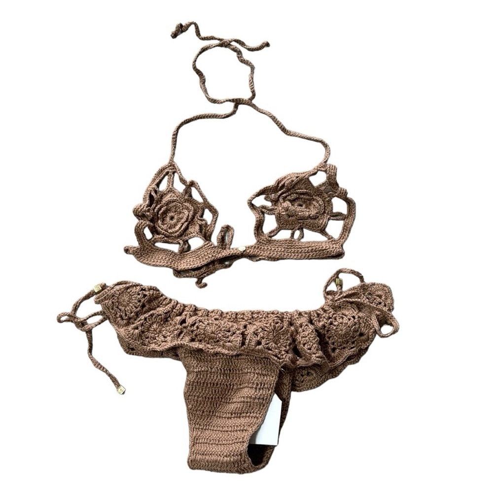 Lybethras Tan Crochet Bikini